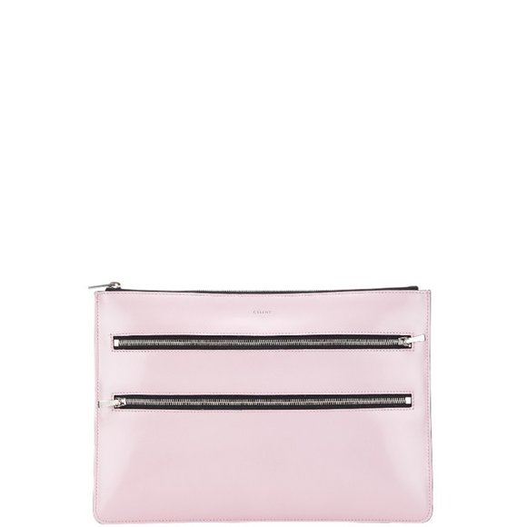 Celine clutch bag in pink leather for women. - Picture 1 of 10